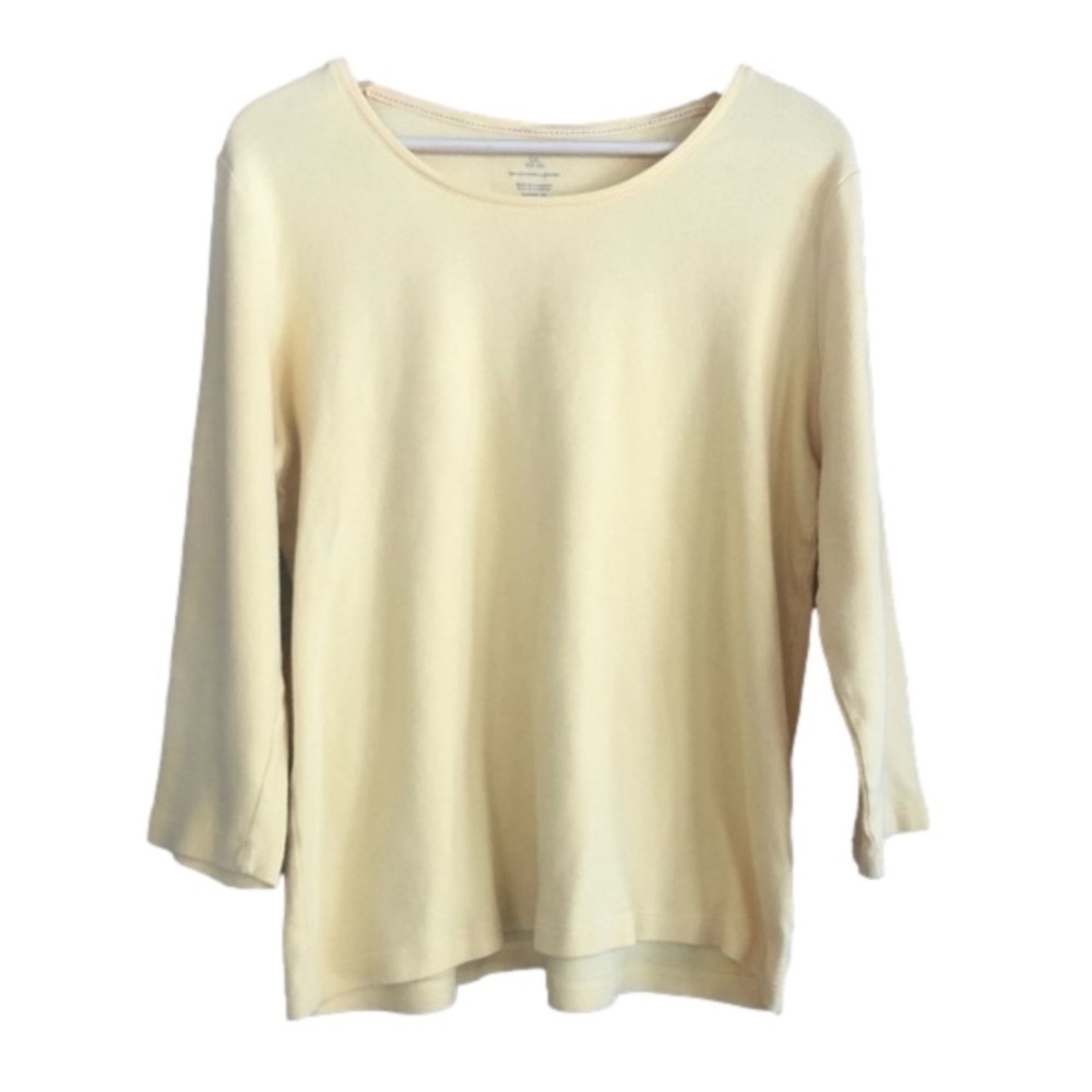 White Stag scoop neck quarter sleeve cotton tee size large